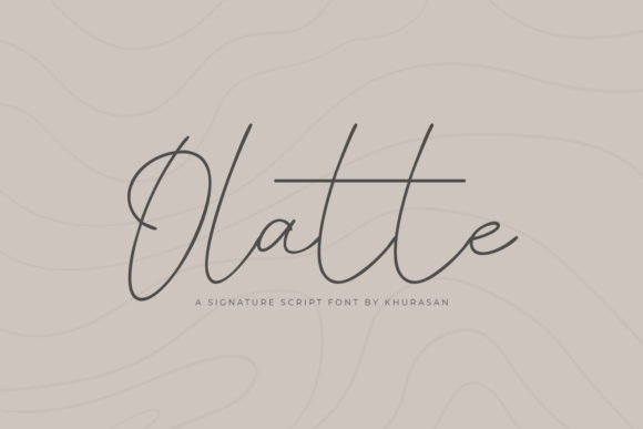 Olatte: A Modern Script Font for Editorial Design