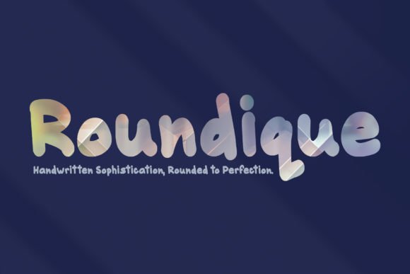 Roundique: A Sweet Script Typeface for Editorial Design