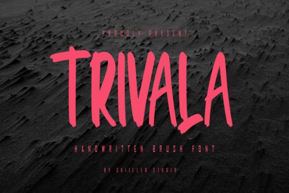 Trivala Font: Textured Script for Bold Web Design